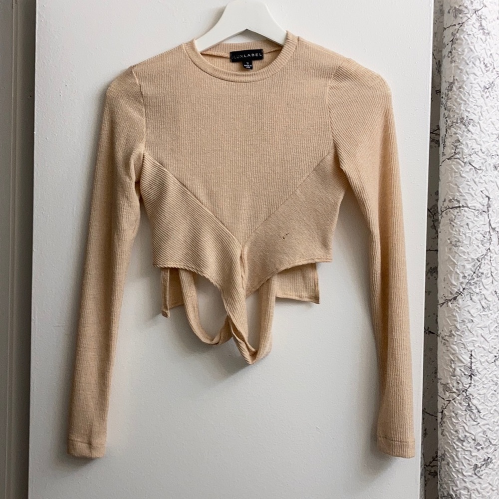 Beige Wrap Top - NWOT